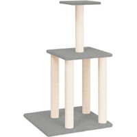 Produktbild von vidaXL Kratzbaum für Katzen mit Sisal-Kratzsäulen und Plüsch in Grau