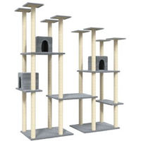 Produktbild von vidaXL Kratzbaum für Katzen mit Sisal-Säulen und Plüsch in Grau 174 cm