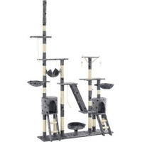 Produktbild von vidaXL Kratzbaum für Katzen mit Sisal und Deckenspanner Grau