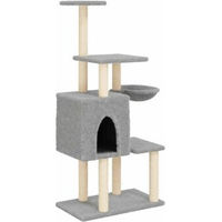 Produktbild von vidaXL Kratzbaum für Katzen mit Sisalkratzsäulen und Plüsch in Grau