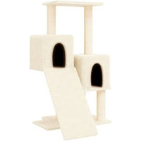 Produktbild von VidaXL Kratzbaum für Katzen mit Sisalsäulen und Katzenhöhlen in Beige aus Plüsch