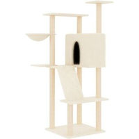 Produktbild von vidaXL Kratzbaum für Katzen mit Sisalsäulen und Plüsch in Beige