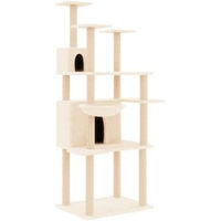 Produktbild von VidaXL Kratzbaum für Katzen mit Sisalsäulen und Plüsch in Creme/Beige