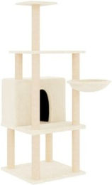 VidaXL Kratzbaum für Katzen mit Sisalsäulen und Plüsch in Creme/Beige – Bild 1 von 11