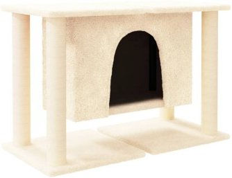 vidaXL Kratzbaum mit Höhle und Sisal-Kratzsäulen in Beige – Bild 1 von 2