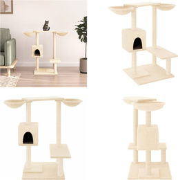 vidaXL Kratzbaum mit Kratzsäulen in Creme 82 cm – Bild 1 von 1