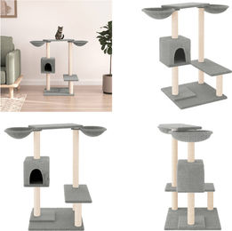 vidaXL Kratzbaum mit Kratzsäulen in Hellgrau 82 cm für Katzen – Bild 1 von 1