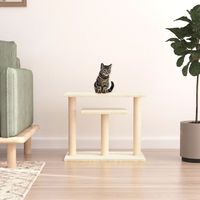 Produktbild von vidaXL Kratzbaum mit Plattformen aus Plüsch und Sisal in Creme 62,5 cm