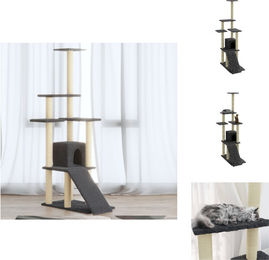 vidaXL Kratzbaum mit Sisal-Kratzsäulen Dunkelgrau 155 cm – Bild 1 von 1
