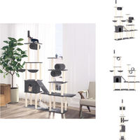 Produktbild von vidaXL Kratzbaum mit Sisal-Kratzsäulen Dunkelgrau 279 cm