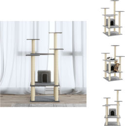 vidaXL Kratzbaum mit Sisal-Kratzsäulen Hellgrau 110 cm – Bild 1 von 1