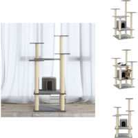 Produktbild von vidaXL Kratzbaum mit Sisal-Kratzsäulen Hellgrau 110 cm