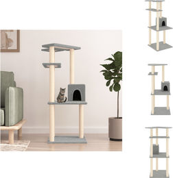vidaXL Kratzbaum mit Sisal-Kratzsäulen Hellgrau 123 cm – Bild 1 von 1