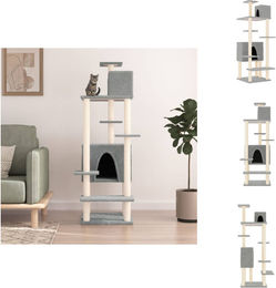 vidaXL Kratzbaum mit Sisal-Kratzsäulen Hellgrau 154 cm – Bild 1 von 1