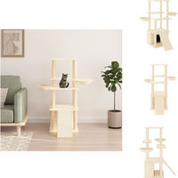 Produktbild von vidaXL Kratzbaum mit Sisal-Kratzsäulen in Creme 133 cm