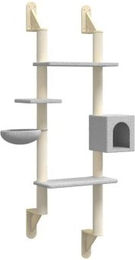 VidaXL Kratzbaum zur Wandmontage aus Sisal in Beige – Bild 1 von 3