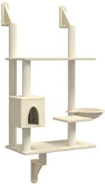 vidaXL Kratzbaum zur Wandmontage mit Sisal in Beige – Bild 1 von 2