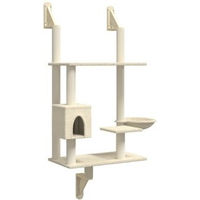 Produktbild von vidaXL Kratzbaum zur Wandmontage mit Sisal in Beige