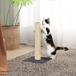 vidaXL Kratzsäule für Katzen aus Plüsch und Sisal in Dunkelgrau 22x22x45 cm – Bild 1 von 2