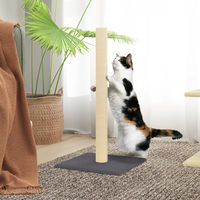 Produktbild von vidaXL Kratzsäule für Katzen aus Plüsch und Sisal in Dunkelgrau 35x35x70 cm