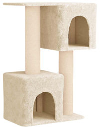 vidaXL Kratzsäule für Katzen mit Sisal-Elementen in Creme 114 cm – Bild 1 von 2