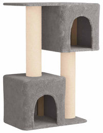 vidaXL Kratzsäule für Katzen mit Sisal-Elementen in Grau 114 cm – Bild 1 von 2