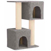 Produktbild von vidaXL Kratzsäule für Katzen mit Sisal-Elementen in Grau 114 cm