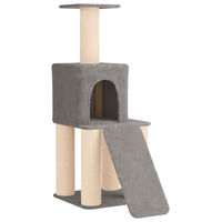 Produktbild von vidaXL Kratzsäule für Katzen mit Sisal-Elementen in Grau 146 cm