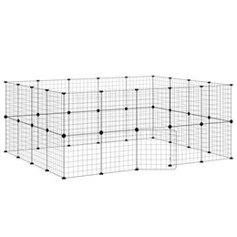 vidaXL Laufstall für Kaninchen aus Metall Schwarz – Bild 1 von 8