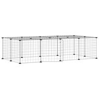Produktbild von vidaXL Laufstall für Kaninchen und Welpen aus Metall Schwarz 35x35 cm