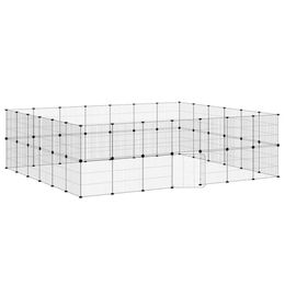 vidaXL Laufstall für Kaninchen und Welpen aus Metall Schwarz 35x35 cm – Bild 1 von 8