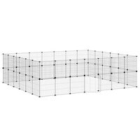 Produktbild von vidaXL Laufstall für Kaninchen und Welpen aus Metall Schwarz 35x35 cm