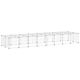 vidaXL Laufstall für Kaninchen und Welpen aus Metall Schwarz 35x35 cm – Bild 1 von 8