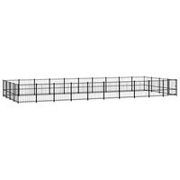Produktbild von vidaXL Outdoor Hundezwinger aus Metall in Schwarz