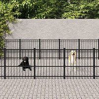 Produktbild von VidaXL Outdoor Hundezwinger aus Metall in Schwarz