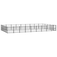 Produktbild von vidaXL Outdoor Hundezwinger aus Metall in Schwarz