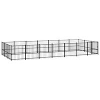 Produktbild von vidaXL Outdoor Hundezwinger aus Metall in Schwarz