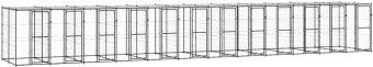VidaXL Outdoor-Hundezwinger aus Metall mit wasserdichtem Dach schwarz 13,2 m x 2,2 m x 1,8 m – Bild 1 von 1