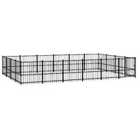 Produktbild von VidaXL Outdoor Hundezwinger aus Metall Schwarz