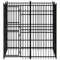 Produktbild von vidaXL Outdoor-Hundezwinger aus Metall Schwarz 3,69 m²