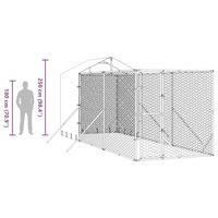 Produktbild von vidaXL Outdoor Hundezwinger aus verzinktem Metall mit wasserdichtem Dach für Hunde Hühner oder Kaninchen in Silber