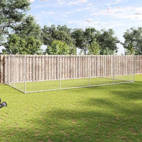 Produktbild von vidaXL Outdoor Hundezwinger Hundehütte aus Metall in Silber XL