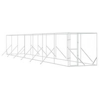 Produktbild von vidaXL Outdoor Hundezwinger Hundehütte aus verzinktem Stahl in Silber