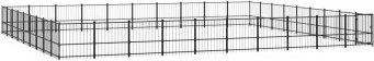 VidaXL Outdoor Hundezwinger Laufstall aus Metall in Schwarz 9,7 m x 8,73 m x 1 m – Bild 1 von 3