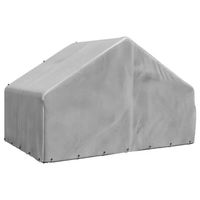 Produktbild von vidaXL Outdoor Hundezwinger mit wasserdichtem Dach aus Metall in Silber und Grau