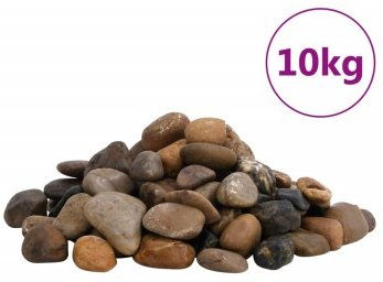vidaXL Polierte Flusskiesel Mehrfarbig 10 kg 2-5cm für Aquarium und Garten Dekoration - 10 kg – Bild 1 von 4