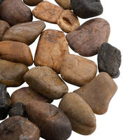 Produktbild von vidaXL Polierte Flusskiesel Mehrfarbig 10 kg 2-5cm Zierkies für Aquarium und Garten - 10 kg