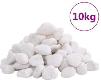 Produktbild von vidaXL Polierte Kiesel Weiß 2-5 cm 10 kg für Aquarium und Garten - 10 kg