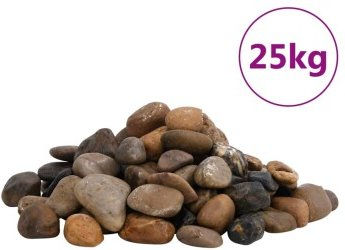 vidaXL Polierte Kieselsteine Mehrfarbig 25 kg 2-5cm für Aquarium und Terrarium - 25 kg – Bild 1 von 7