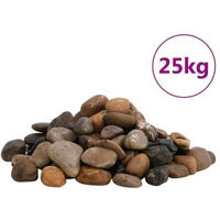 Produktbild von vidaXL Polierte Kieselsteine Mehrfarbig 25 kg 2-5cm für Aquarium und Terrarium - 25 kg